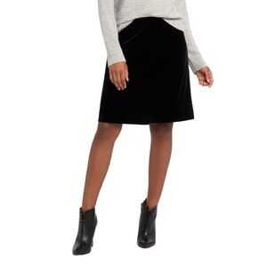 NIC + ZOE Darling Black Velvet Skirt